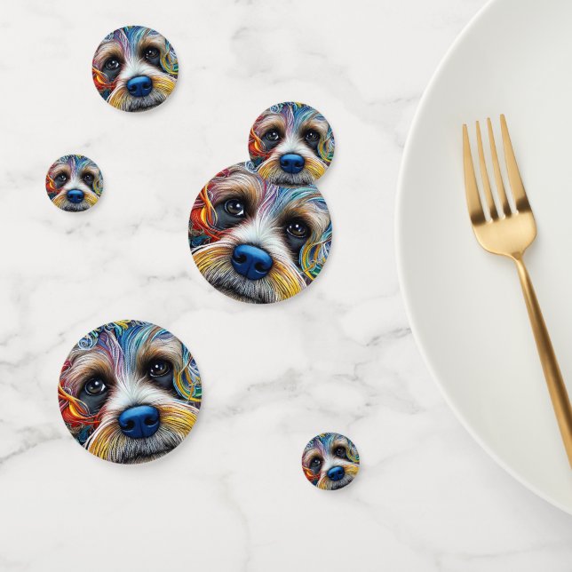Confeti Cute Pop Art Terrier (Grupo)