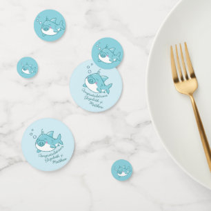 Confeti Cute Shark Baby Shower Kawaii Blue Boy
