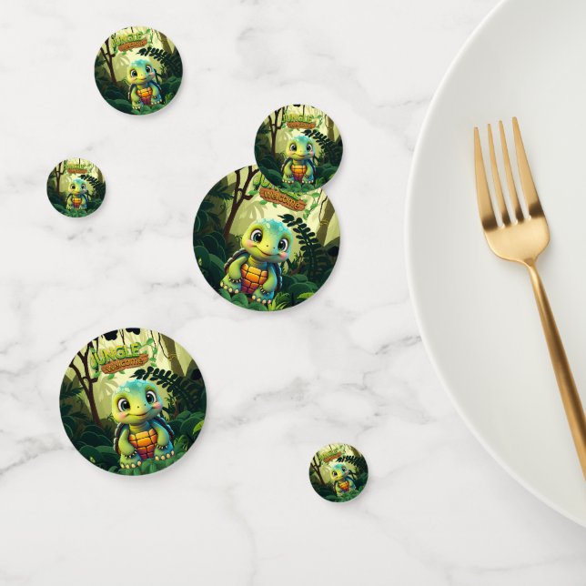 Confeti Cute Tortoise Jungle Welcome Box Turtle Character (Grupo)