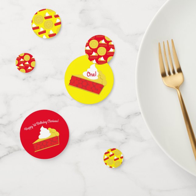 Confeti Cutie Pie Cherry Primer Fiesta de cumpleaños Tema (Grupo)