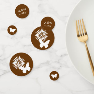 Confeti Daisies y mariposas en chocolate