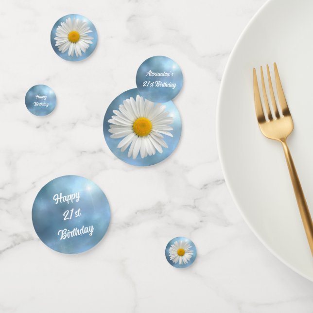 Confeti Daisy blanco alegre (Grupo)