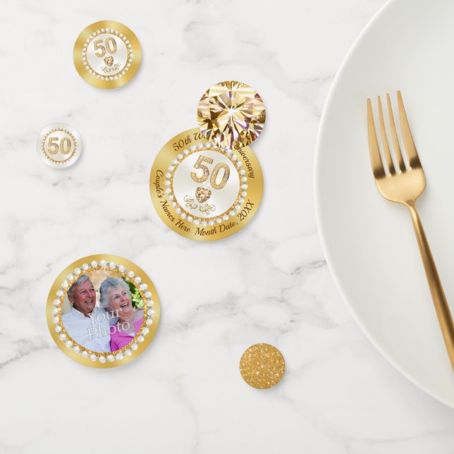 Confeti de 50 años asombroso y personalizado (Grupo)