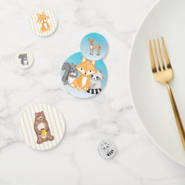 Confeti de Baby Shower Woodland Animals Forest