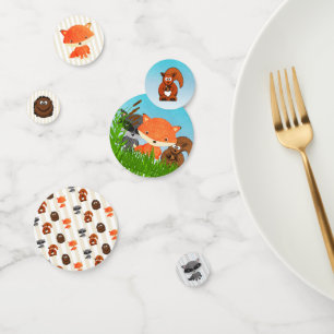 Confeti de Baby Shower Woodland Animals Forest
