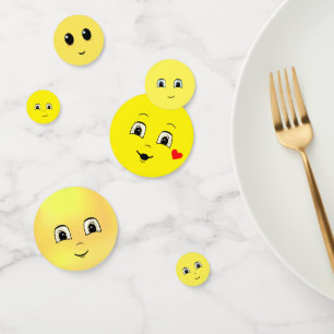 Confeti de Caras Felices Modernas y Lindas