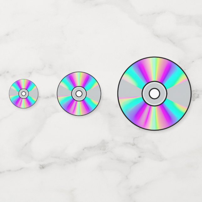 Confeti de CD de fiesta Y2K 1990 / 2000 (Anversos)
