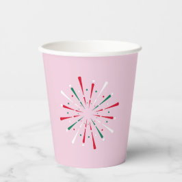 Confeti de Celebración Vibrante, Vaso de papel par