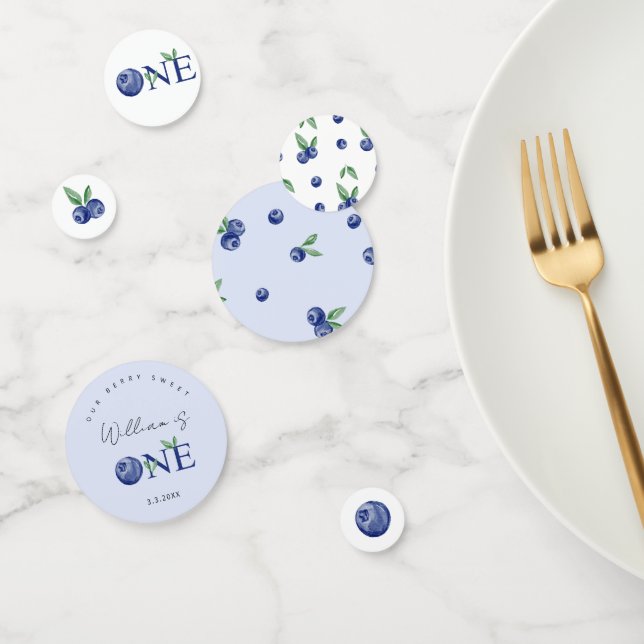 Confeti de cumpleaños de Berry Boy Blueberry (Grupo)