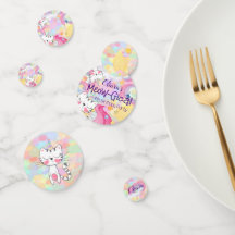 Confeti de cumpleaños de caticorn mágico-meow
