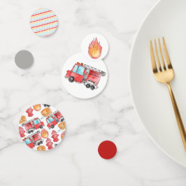 Confeti de cumpleaños de un niño bombero