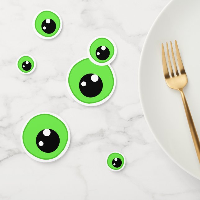 Confeti de cumpleaños del ojo maligno verde divert (Grupo)