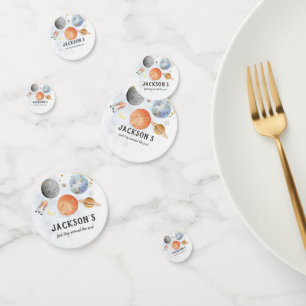 Confeti de cumpleaños espacial