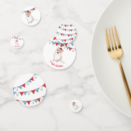 Confeti de la mesa de corgi real