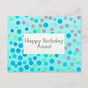 Confeti de la tarjeta de cumpleaños feliz de perso