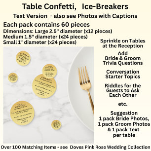 Confeti de Mesa 60pz - Agregar Texto, Trivia, Preg