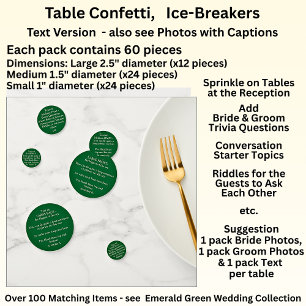 Confeti de Mesa 60pz - Agregar Texto, Trivia, Preg