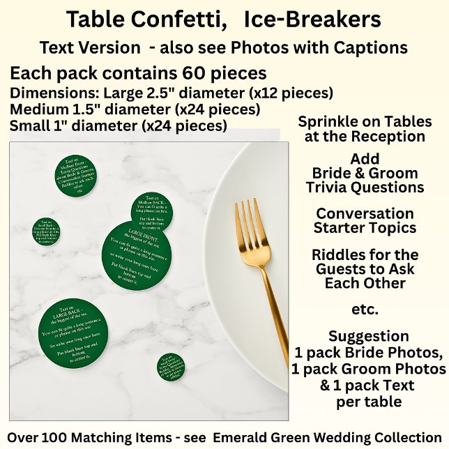 Confeti de Mesa 60pz - Agregar Texto, Trivia, Preg (Subido por el creador)