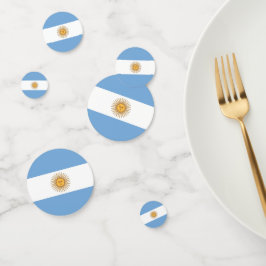 Confeti de mesa con bandera de Argentina