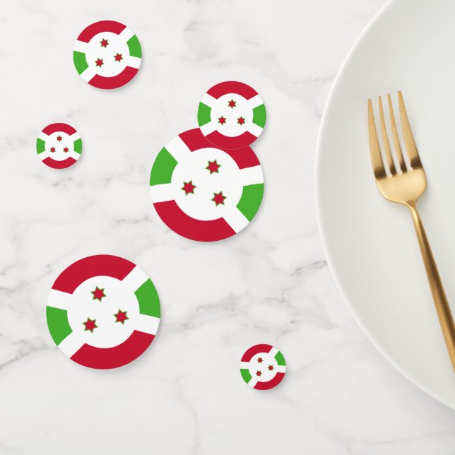 Confeti de mesa con bandera de Burundi (Grupo)