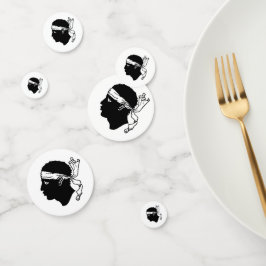 Confeti de mesa con bandera de Córcega