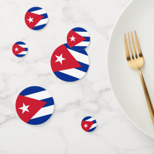 Confeti de mesa con bandera de Cuba