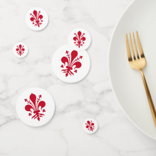 Confeti de mesa con bandera de Florencia, Italia