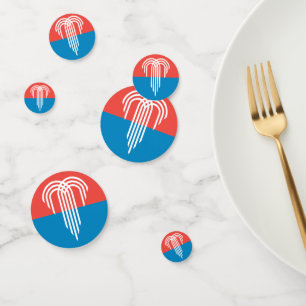 Confeti de mesa con bandera de Kansas City, Misuri
