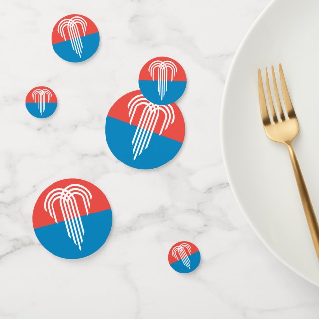 Confeti de mesa con bandera de Kansas City, Misuri (Grupo)