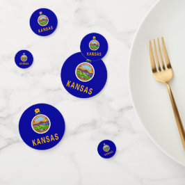 Confeti de mesa con bandera de Kansas, Estados Uni