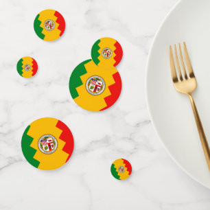 Confeti de mesa con bandera de Los Ángeles, Estado