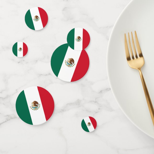Confeti de mesa con bandera de México (Grupo)