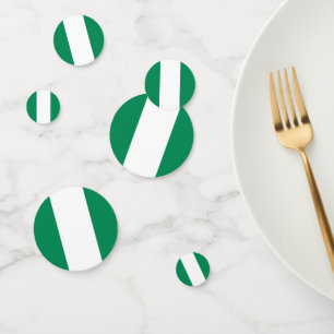 Confeti de mesa con bandera de Nigeria
