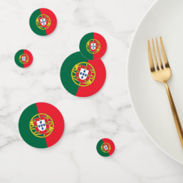 Confeti de mesa con bandera de Portugal