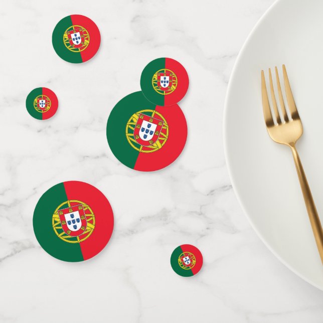 Confeti de mesa con bandera de Portugal (Grupo)