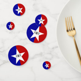 Confeti de mesa con bandera de San Antonio, Texas