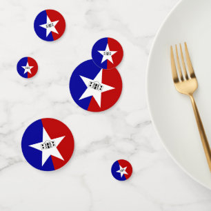 Confeti de mesa con bandera de San Antonio, Texas