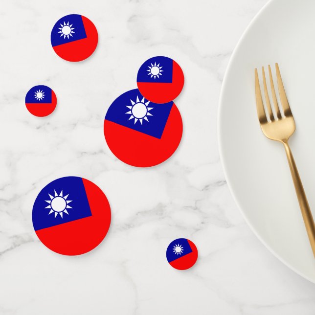 Confeti de mesa con bandera de Taiwán (Grupo)