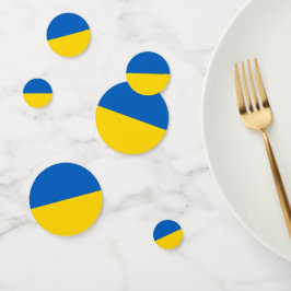 Confeti de mesa con bandera de Ucrania