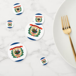 Confeti de mesa con bandera de Virginia Occidental