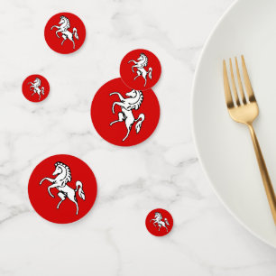 Confeti de mesa con bandera del condado de Kent, I