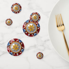 Confeti de mesa con colores colombianos