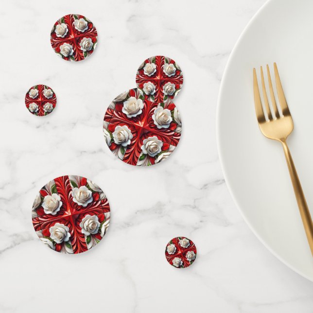 Confeti de mesa con diseño de Rosas Inglesas (Grupo)