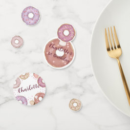 Confeti de mesa de cumpleaños de donut dulce