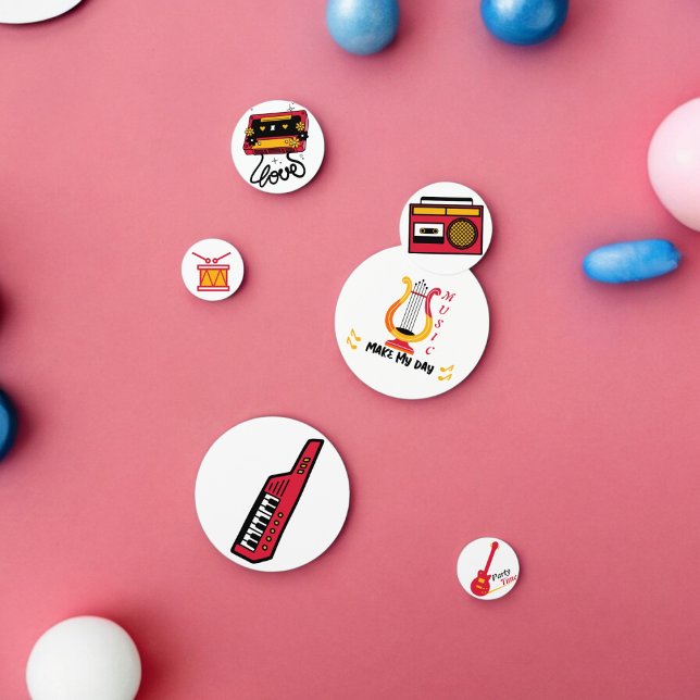 Confeti de mesa de instrumentos musicales (music instruments party confetti,kids birthday party,baby shower,graduation,night party, throw fun)