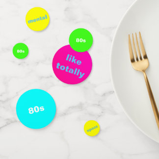 Confeti de mesa de los años 80 con dichos de los a
