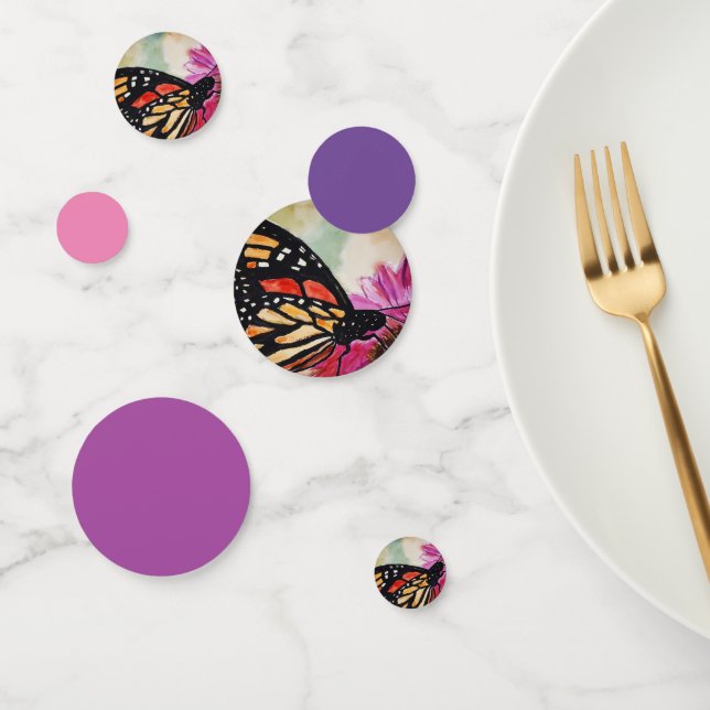 Confeti de Mesa de Mariposa Monarca (Grupo)