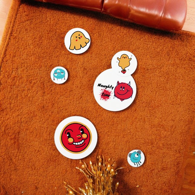 Confeti de mesa de monstruos de Doodle (ghost scary monsters party confetti,kids birthday party,baby shower,graduation,night party confetti)
