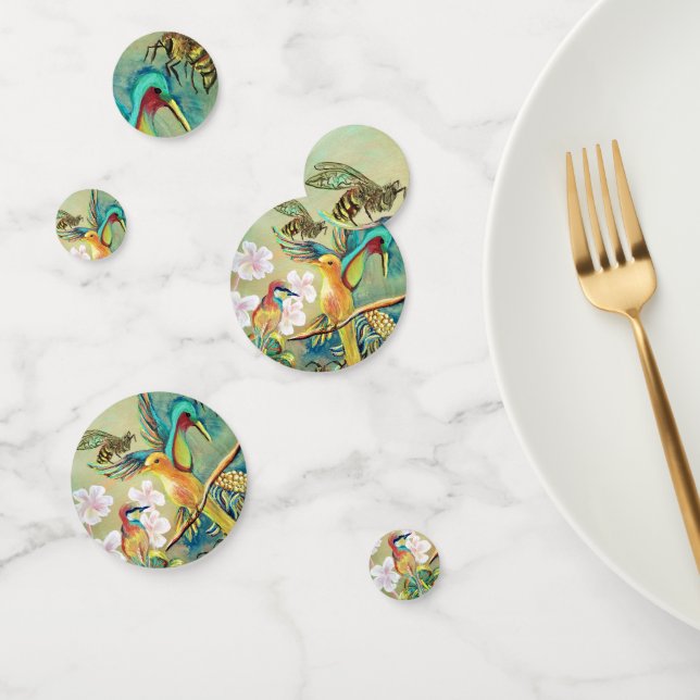 confeti de mesa de pájaros y abejas (Grupo)