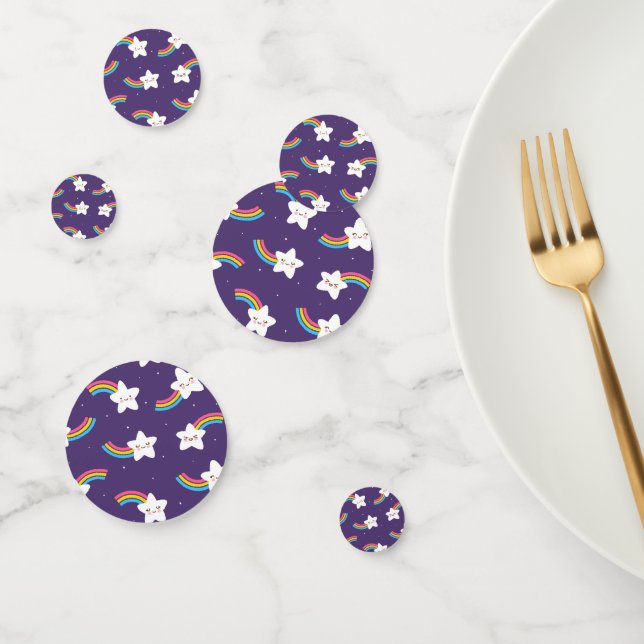 Confeti de Mesa Estrellas Arcoíris (Grupo)